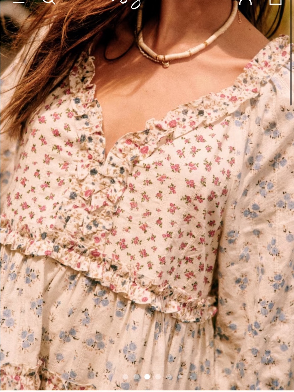 NWT Sezane Vivi patchwork babydoll Floral Print - Picture 8 of 8